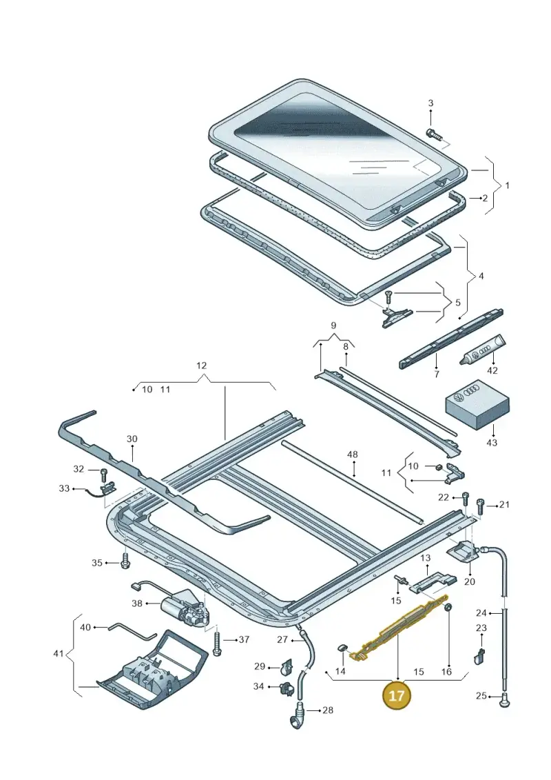 6X0898153 — Volkswagen Caravelle (2015-2019) diagram 410877000, position 17