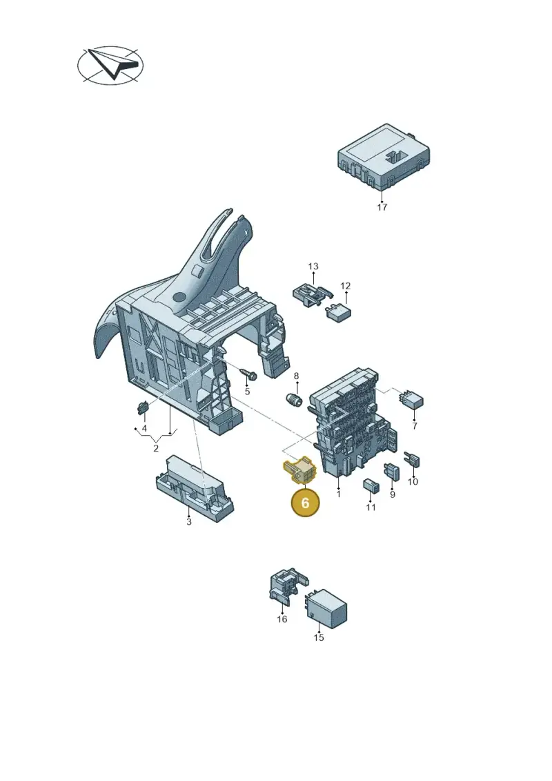 6X0937527 — Volkswagen Magotan 2.0 (2016-) diagram 884937000, position 6