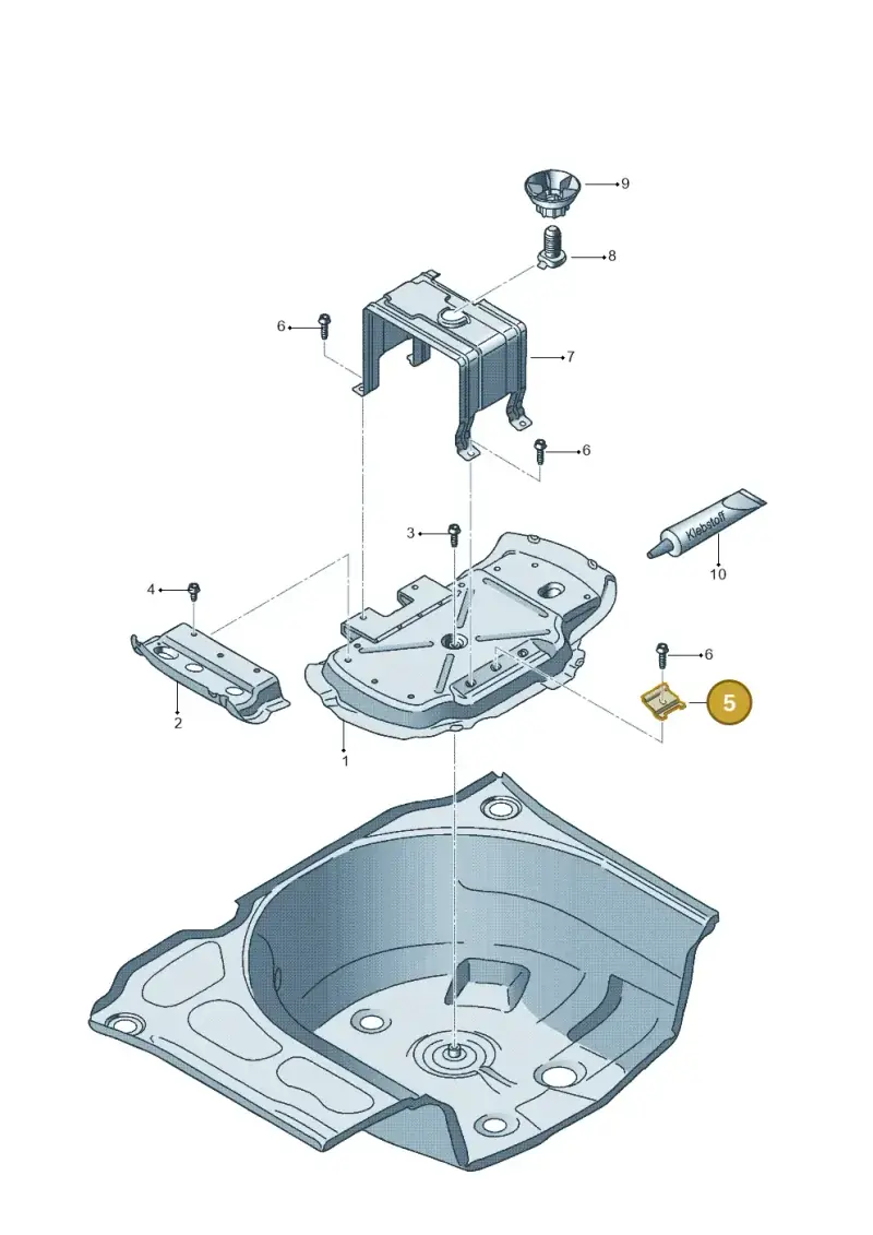 6X0959502A — Volkswagen Polo (2012-2014) diagram 639803300, position 5