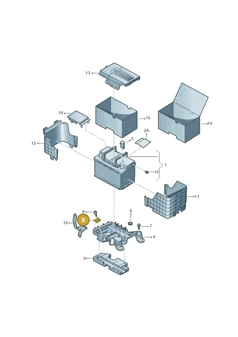 6X0959502A — Volkswagen Caddy Maxi Kombi (2010-2015) diagram 651915000, position 9