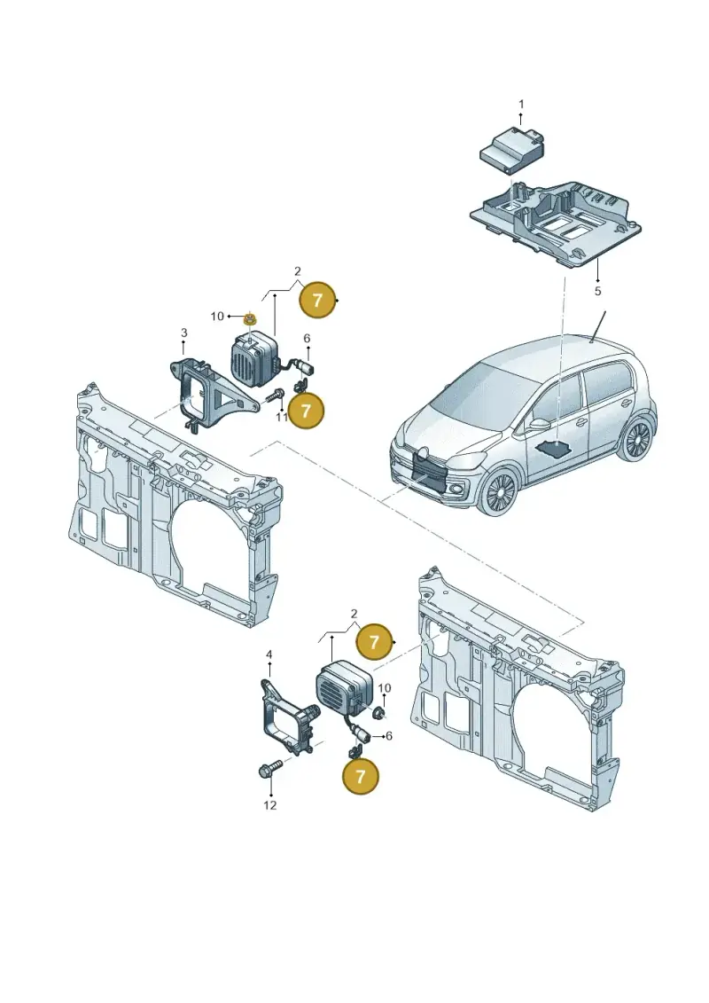 6X0971845B — Volkswagen E-up! (2016-2023) diagram 899035800, position 7