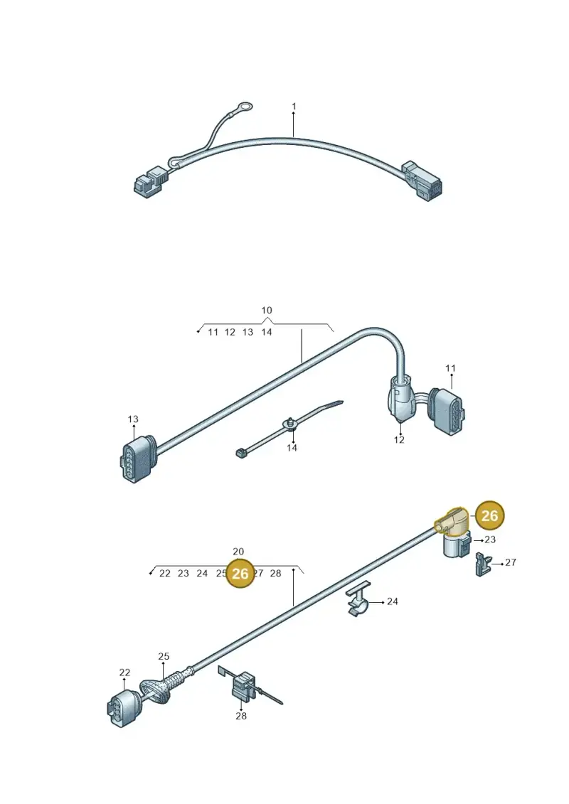 6X0971921 — Audi A3 Sportback (2012-2016) diagram 745972550, position 26