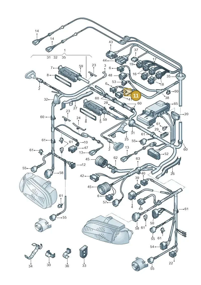 6X0971921A — Volkswagen LUPO/3L TDI (2003-2005) diagram 231971200, position 11