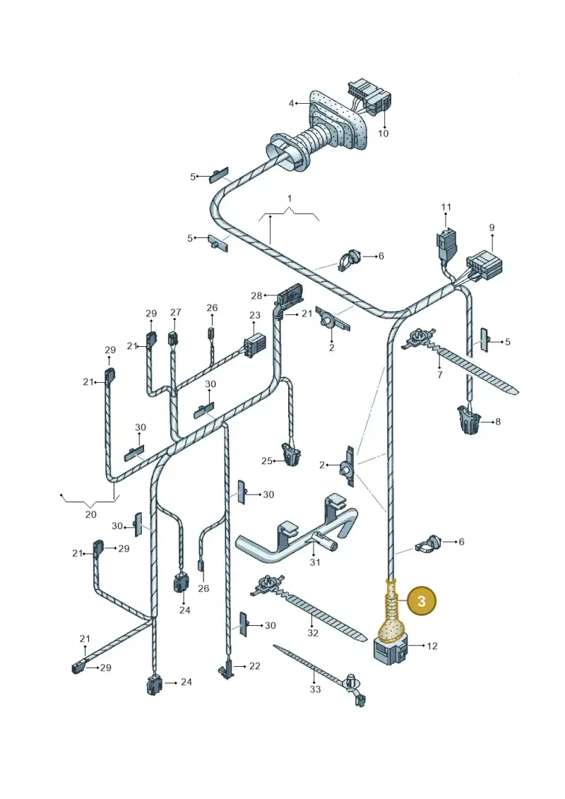 6X0971921A — SEAT Exeo ST Reference (2008-2011) diagram 249972330, position 3