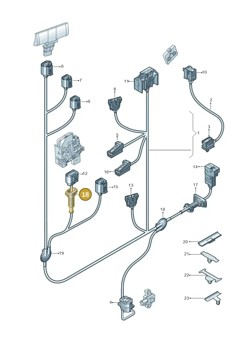6X0971921A — Audi Q7                07> (2006-) diagram 448972250, position 18