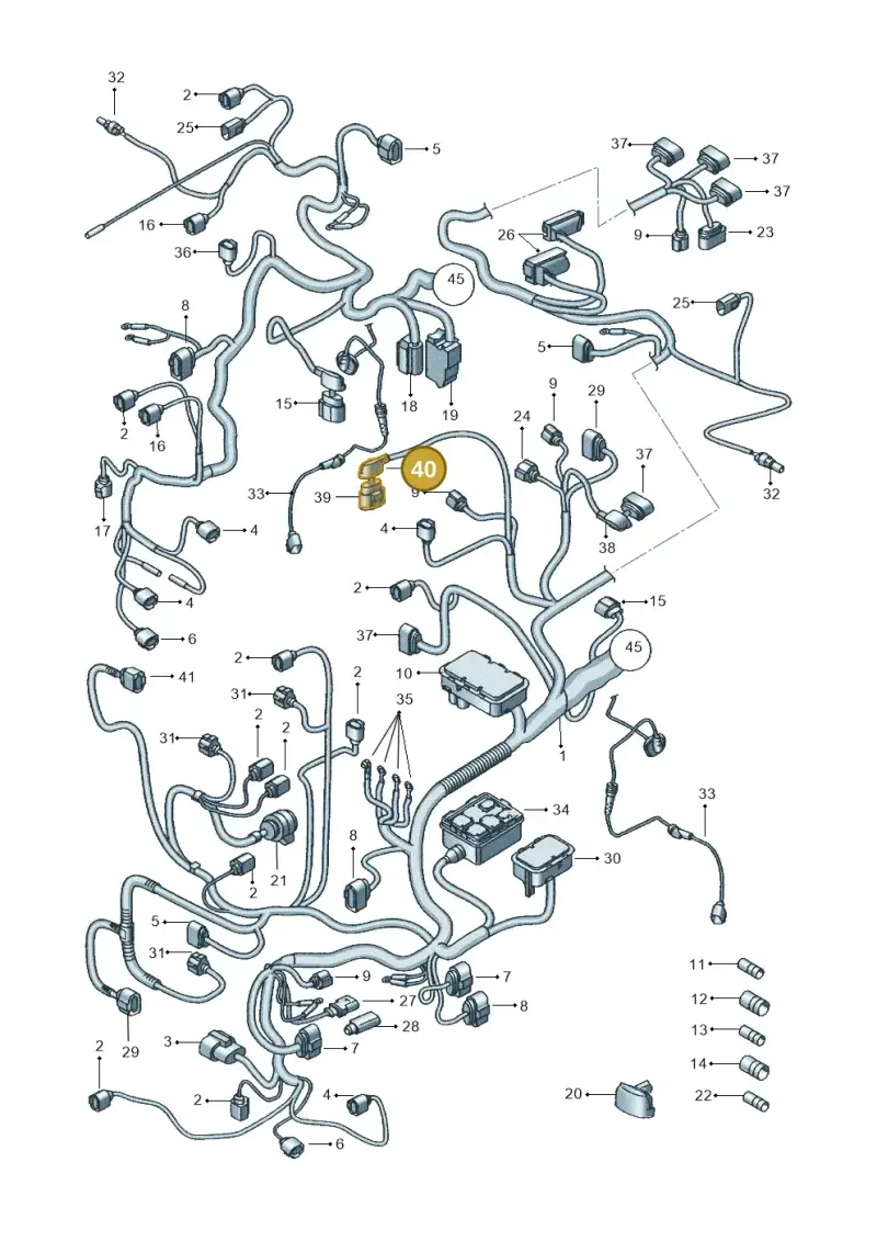 6X0971921C — SEAT Leon Stylance (2010-2012) diagram 418971820, position 40