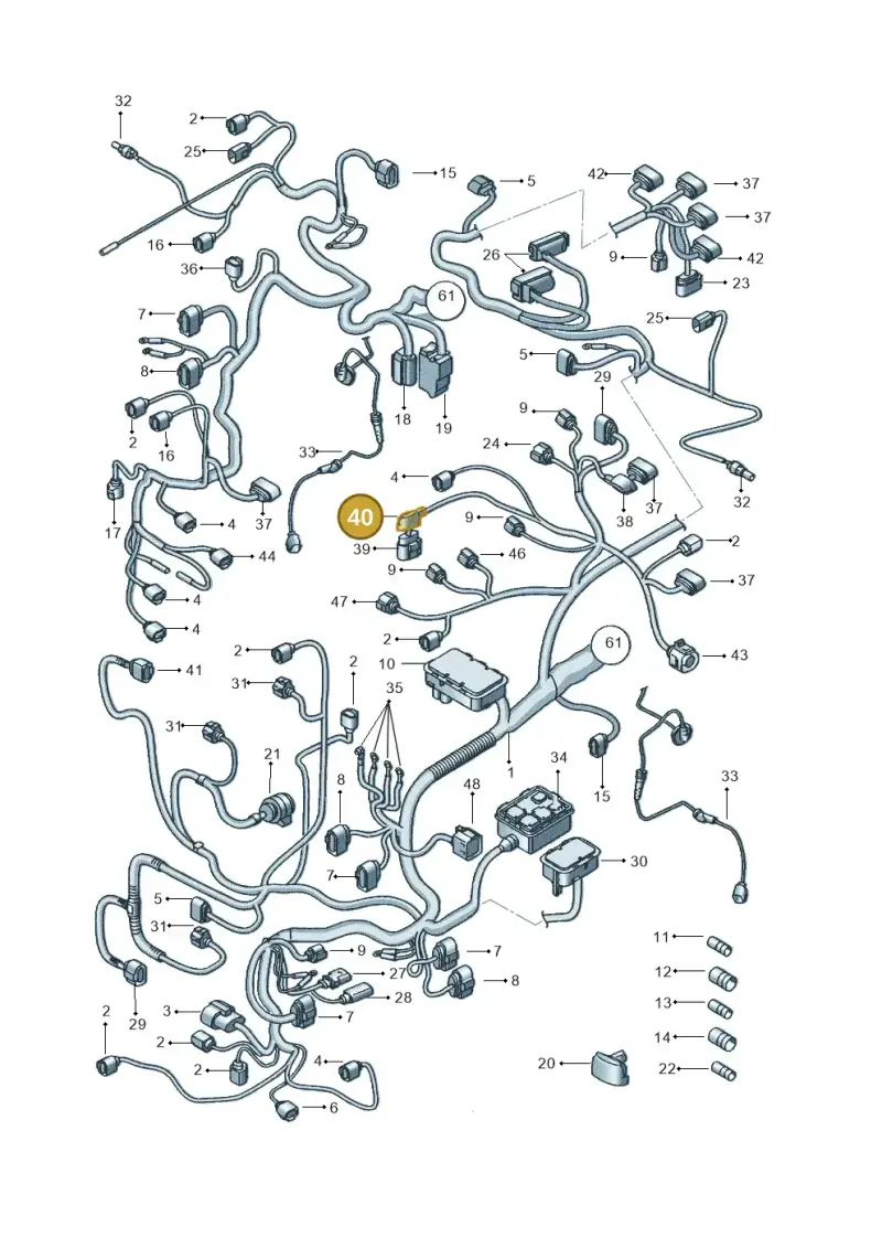 6X0971921C — SEAT Altea XL (2013-) diagram 498971820, position 40