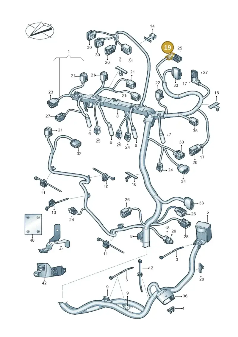 6X0971921 — Volkswagen Arteon (2017-2025) diagram 793971250, position 19