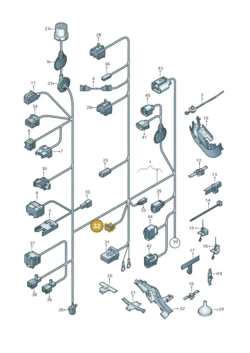 6X0972773 — Volkswagen Passat CC (2011-2016) diagram 460972010, position 32