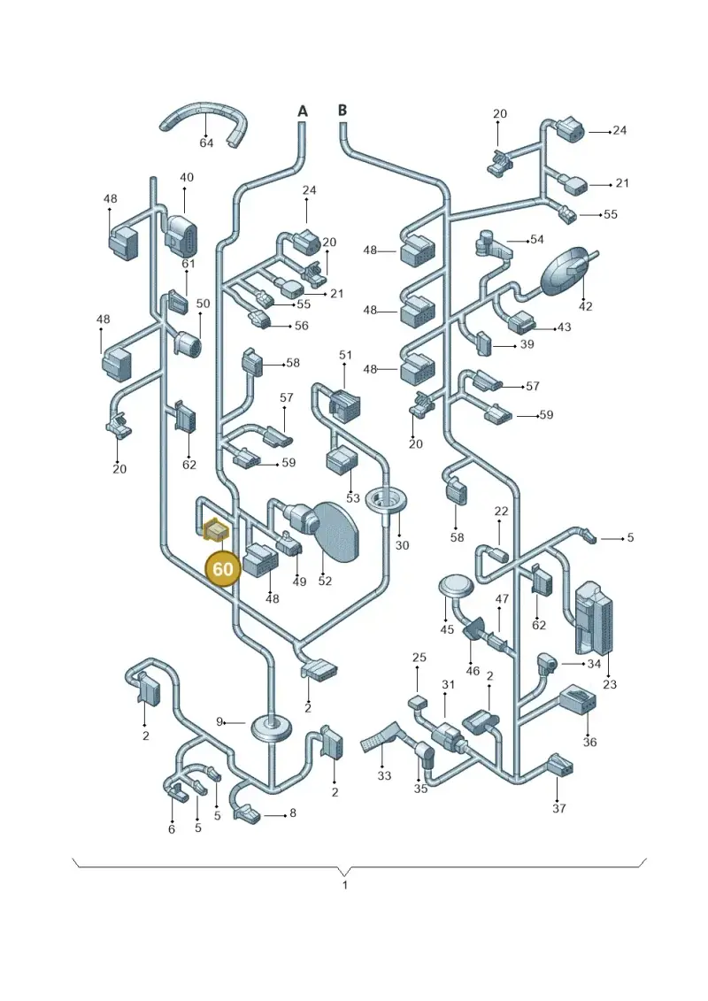 6X0972773 — Volkswagen Jetta (2013-2014) diagram 692971840, position 60