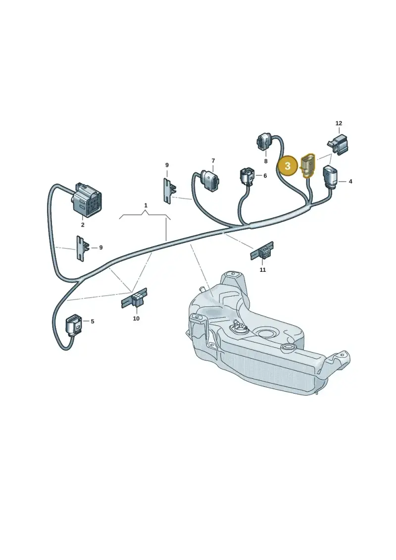 6X0973815 — Volkswagen Caddy Maxi Kombi (2020-2024) diagram 2ka971075, position 3