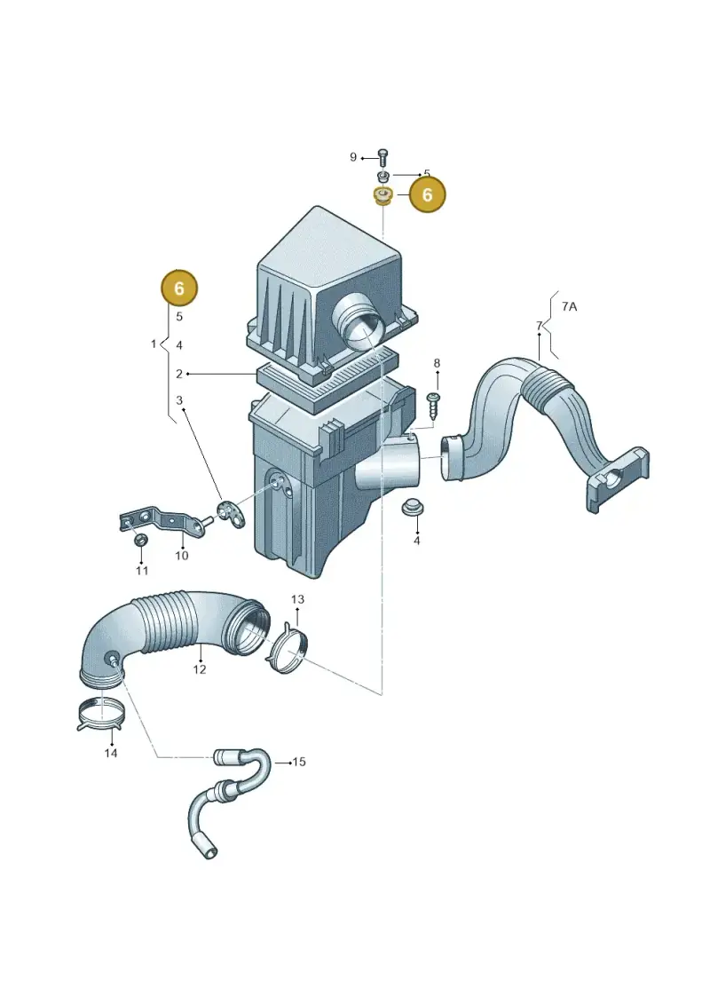 6Y0129669 — Volkswagen POLO (2001-2005) diagram 225129220, position 6