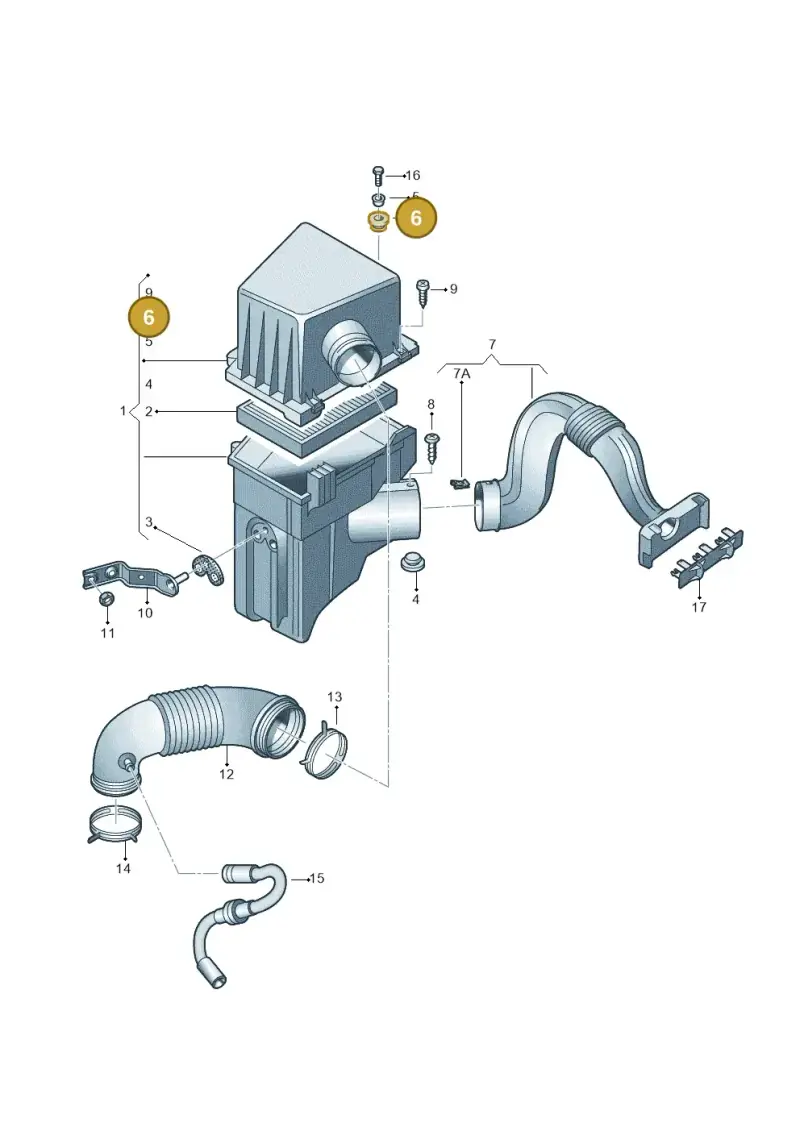 6Y0129669 — Volkswagen Polo (2009-2014) diagram 677129200, position 6