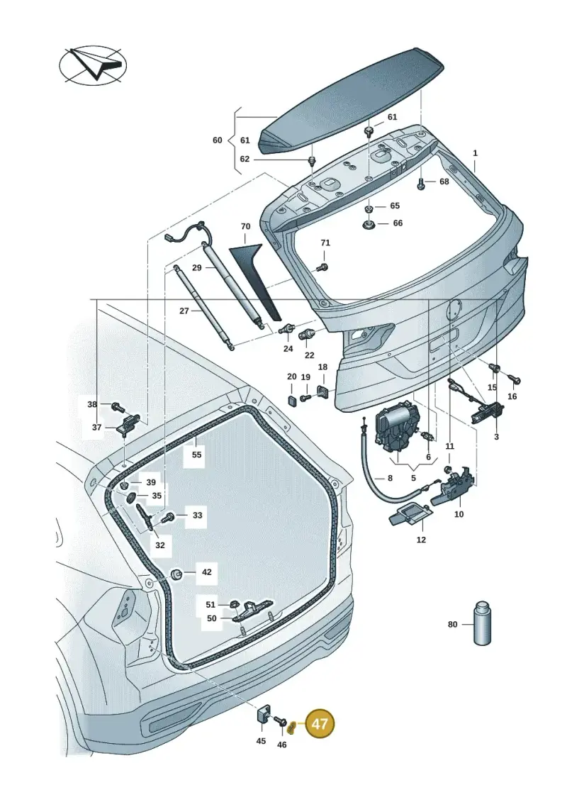 6Y0827339B — Volkswagen Atlas Cross Sport (2023-) diagram 3cm827000, position 47