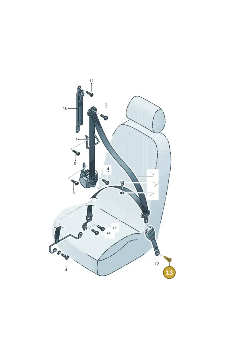 6Y0857664 — Volkswagen Polo (2011-2014) diagram 544857600, position 13