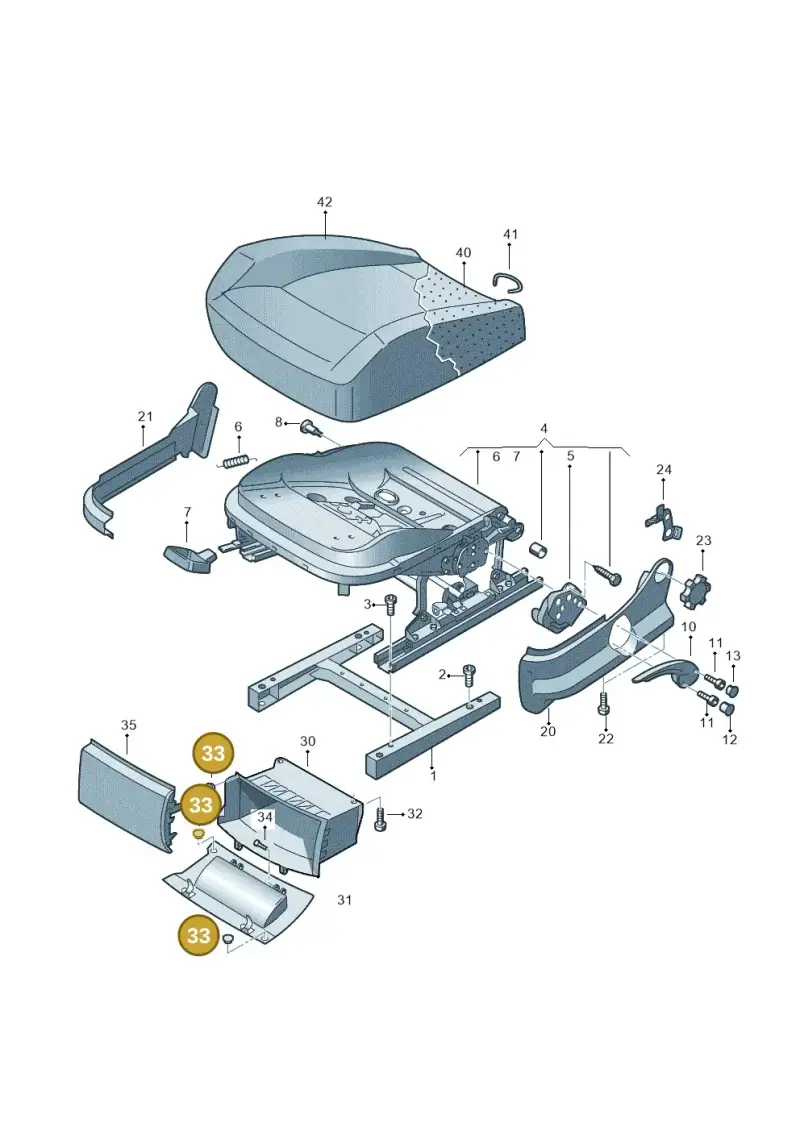 6Y0882331 — Volkswagen Caddy Maxi Kombi (2010-2015) diagram 443881050, position 33