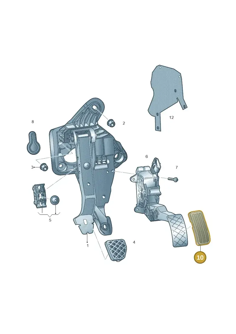 6Y2721647 — Volkswagen Polo Vivo (2017-) diagram 495721700, position 10
