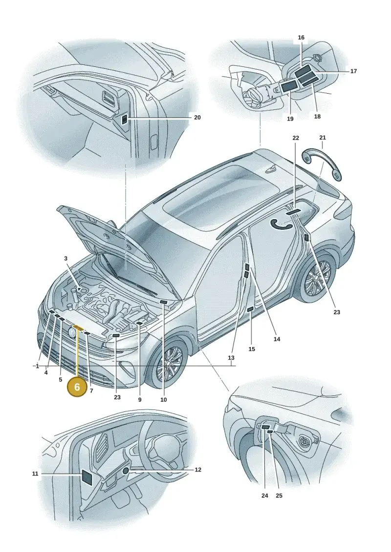 701010002AA — Volkswagen Tiguan 2.0 (2023-) diagram 57x010000, position 6