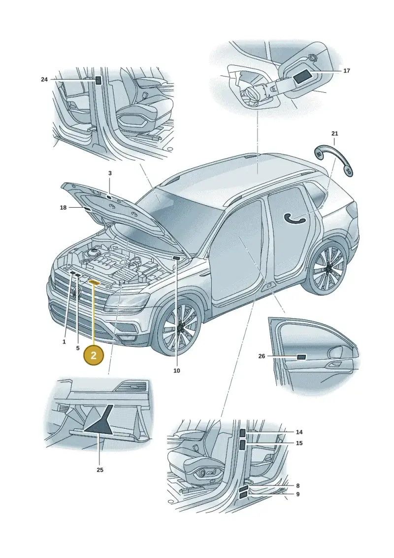 701010002AB — Volkswagen Taos 1.4 (2020-2024) diagram 2gm010000, position 2