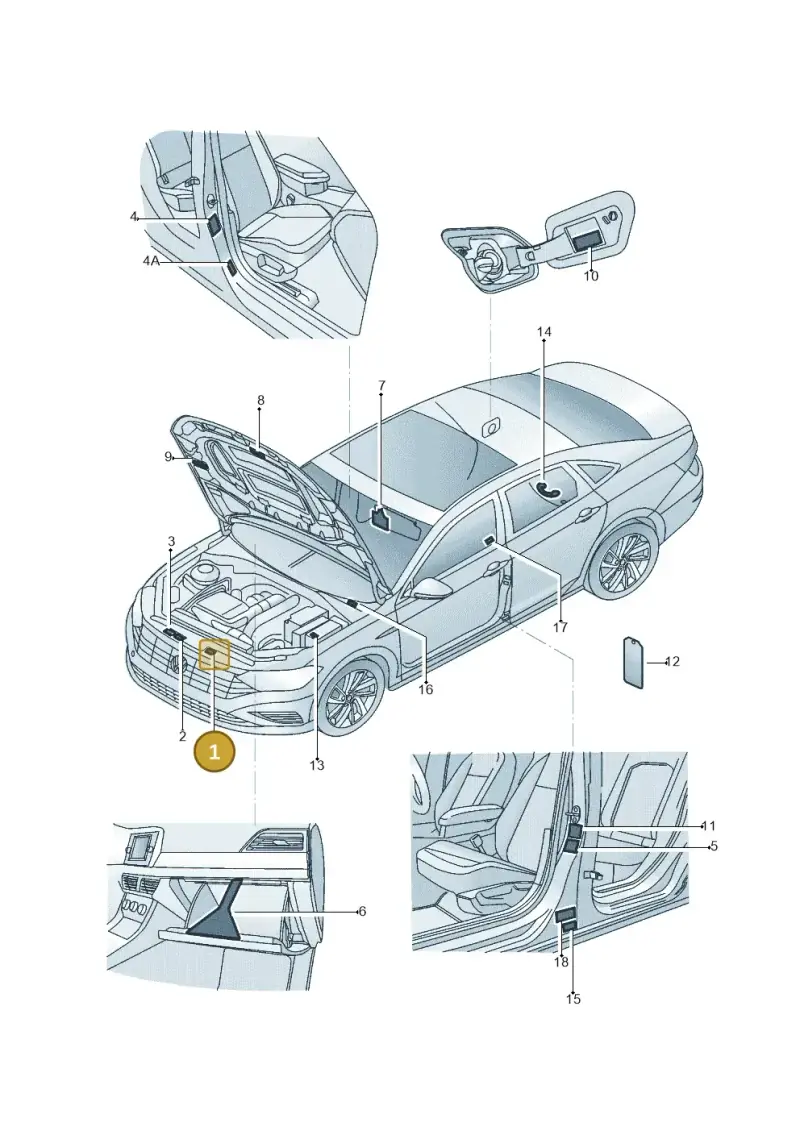 701010002AB — Volkswagen Jetta 1.4 (2017-2024) diagram 431010000, position 1
