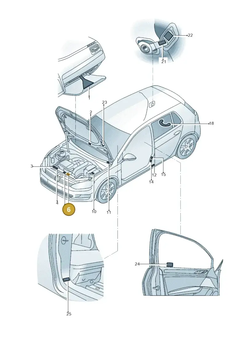 701010002AB — Volkswagen POLO HATCH         "ZA"06> (2005-) diagram 496010000, position 6