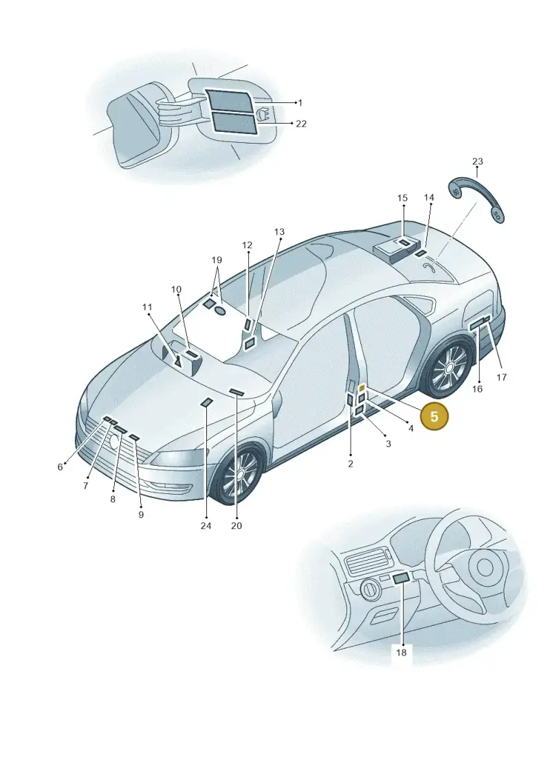 701010002AB — Volkswagen New Passat (2015-2022) diagram 691010000, position 5