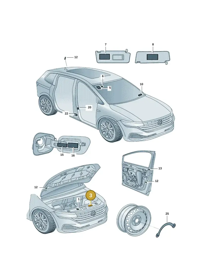 701010002D — Volkswagen Viloran (2020-2022) diagram 30d010000, position 3