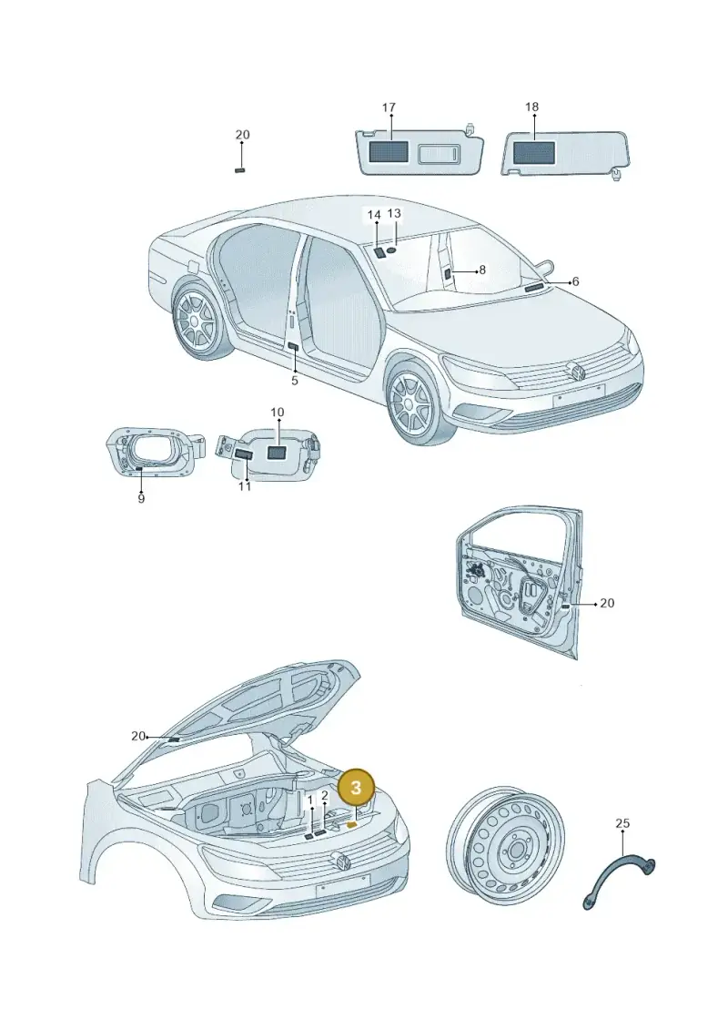 701010002D — Volkswagen New Lavida (2018-2023) diagram 578010000, position 3