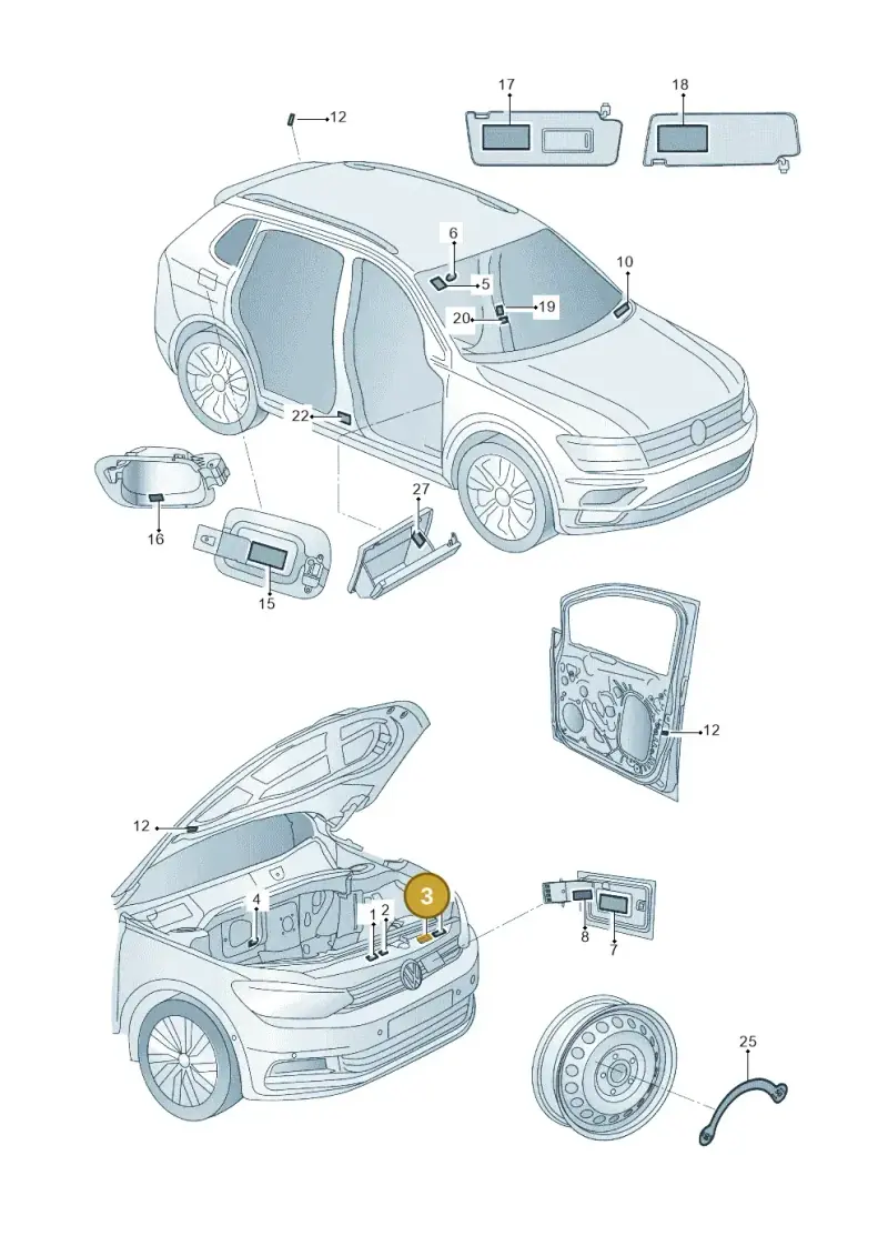 701010002D — Volkswagen Teramont X (2019-2021) diagram 808010000, position 3