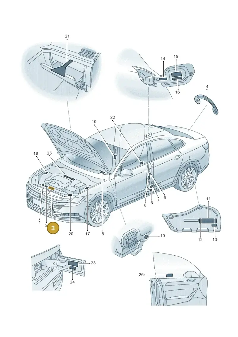 701010002F — Volkswagen Arteon (2017-2023) diagram 828010000, position 3