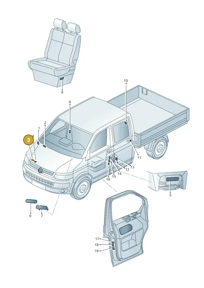 701010002G — Volkswagen Single-cab transp. (2019-2024) diagram 862010000, position 3