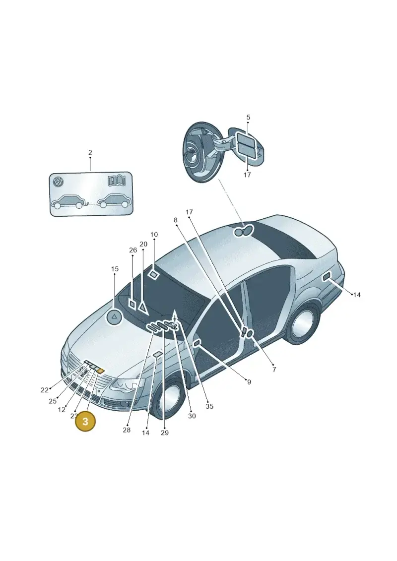 701010090H — Volkswagen Passat estate (2008-2011) diagram 460010000, position 3