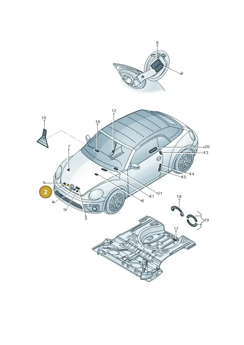 701010700N — Volkswagen New beetle cabriolet (2016-2019) diagram 802010000, position 2