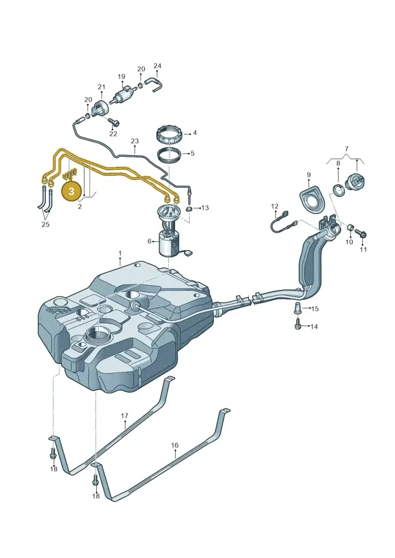 701201449A — Volkswagen Caddy kombi (2015-2020) diagram 690201600, position 3