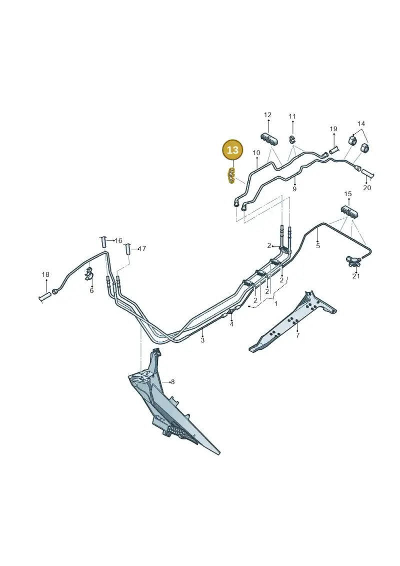 701201449A — Volkswagen Caddy kombi (2015-2020) diagram 866201150, position 13
