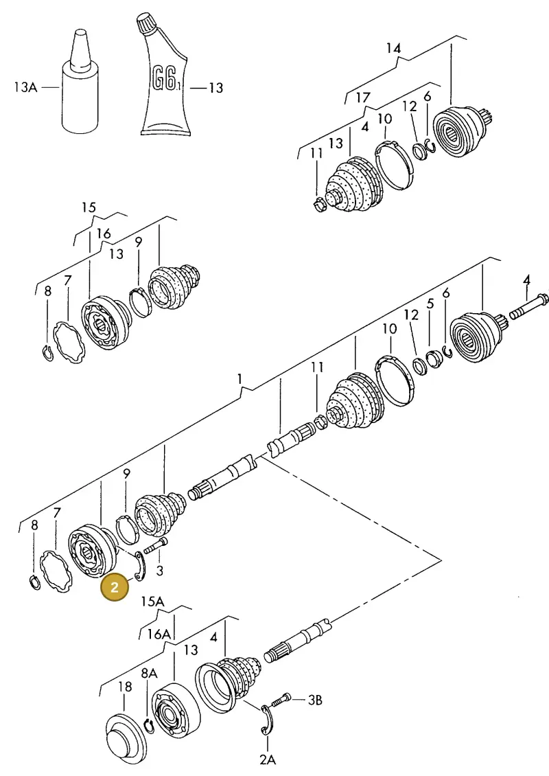 701407357 — Volkswagen 701 platform diagram 220407200, position 2