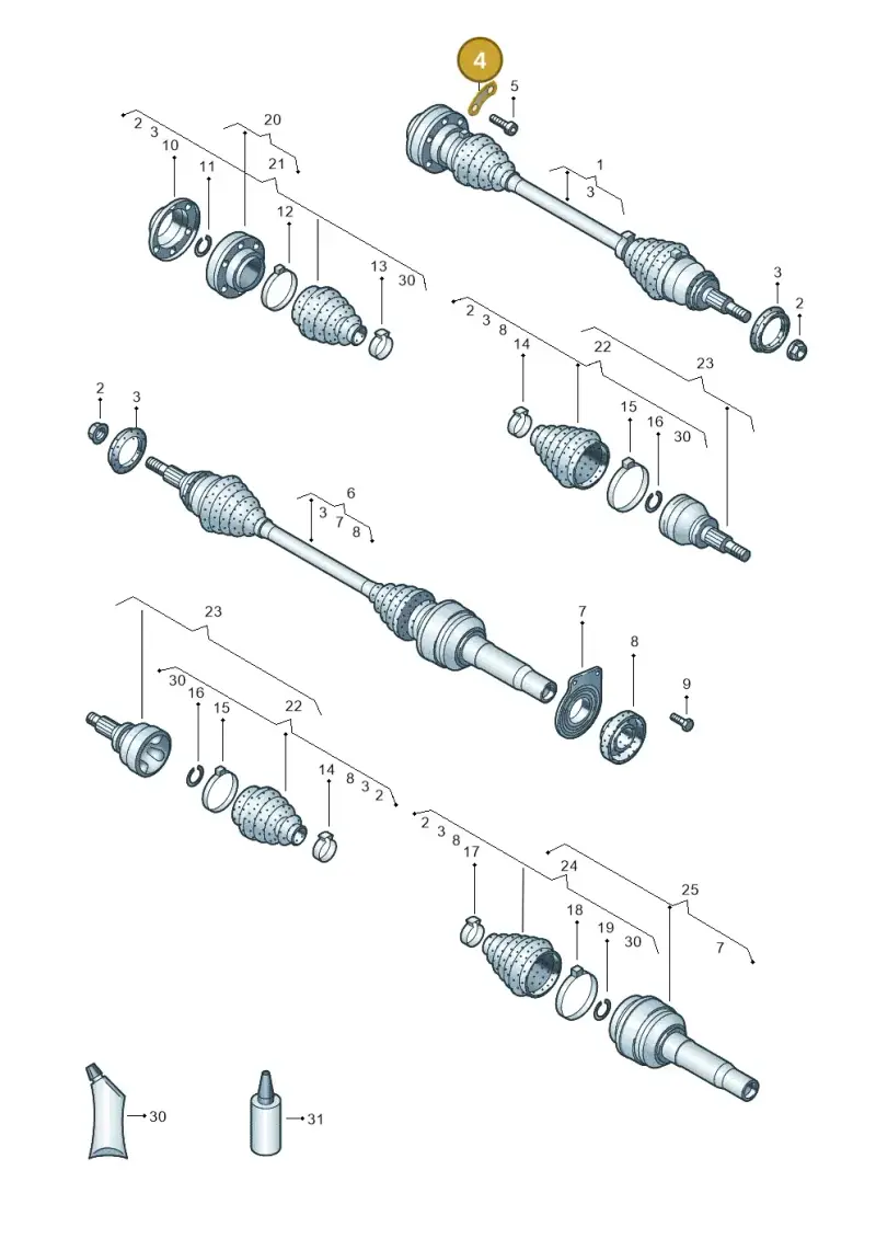 701407357 — Volkswagen Caravelle (2015-2019) diagram 731407200, position 4