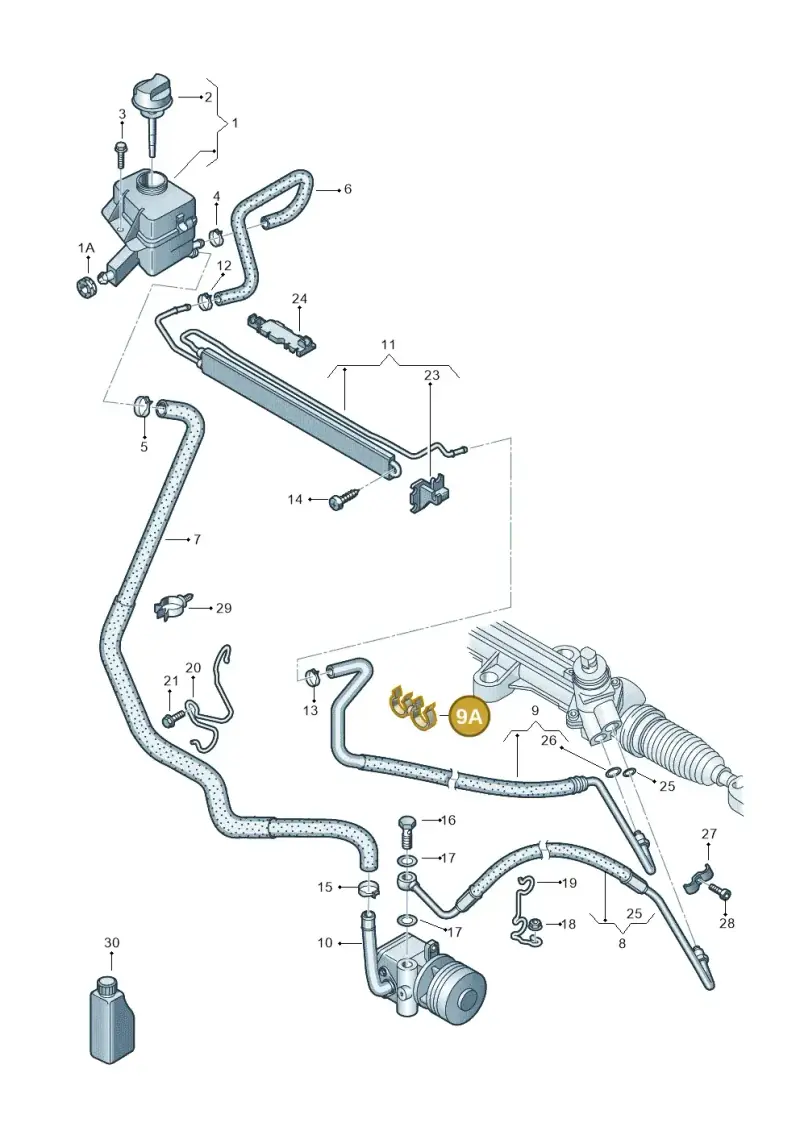 701422921 — Volkswagen California Camper (2008-2009) diagram 410422620, position 9A