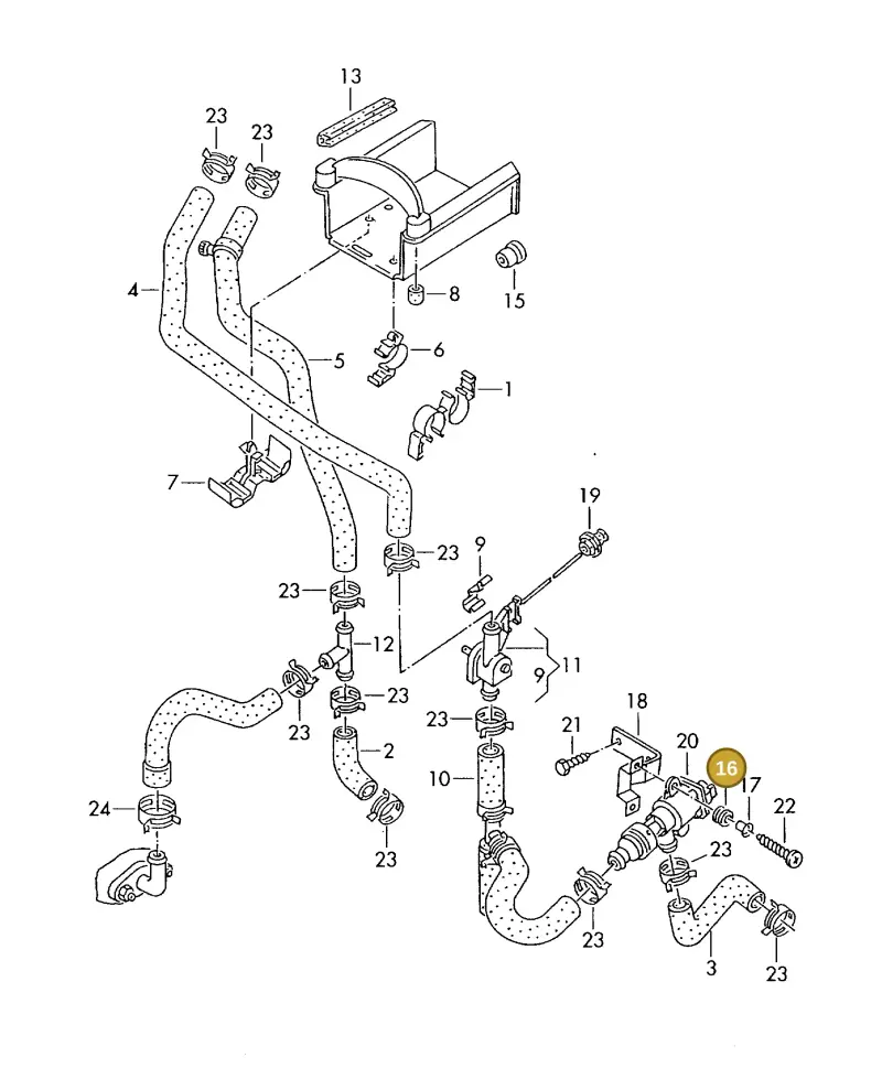 701820997 — Volkswagen TRANSPORTER SYNCRO (1996-2003) diagram 117819260, position 16