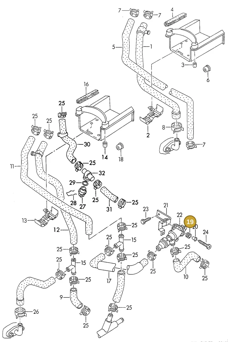 701820997 — Volkswagen Transporter            96 (1996-1996) diagram 117819280, position 19