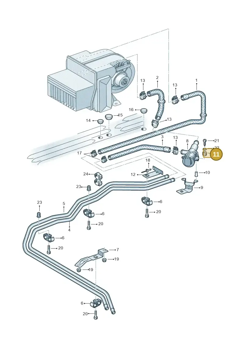 701820997 — Volkswagen Single-cab transp. (2019-2024) diagram 411819750, position 11
