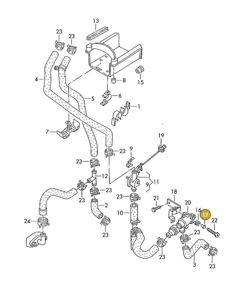 701820998 — Volkswagen TRANSPORTER SYNCRO (1996-2003) diagram 117819260, position 17