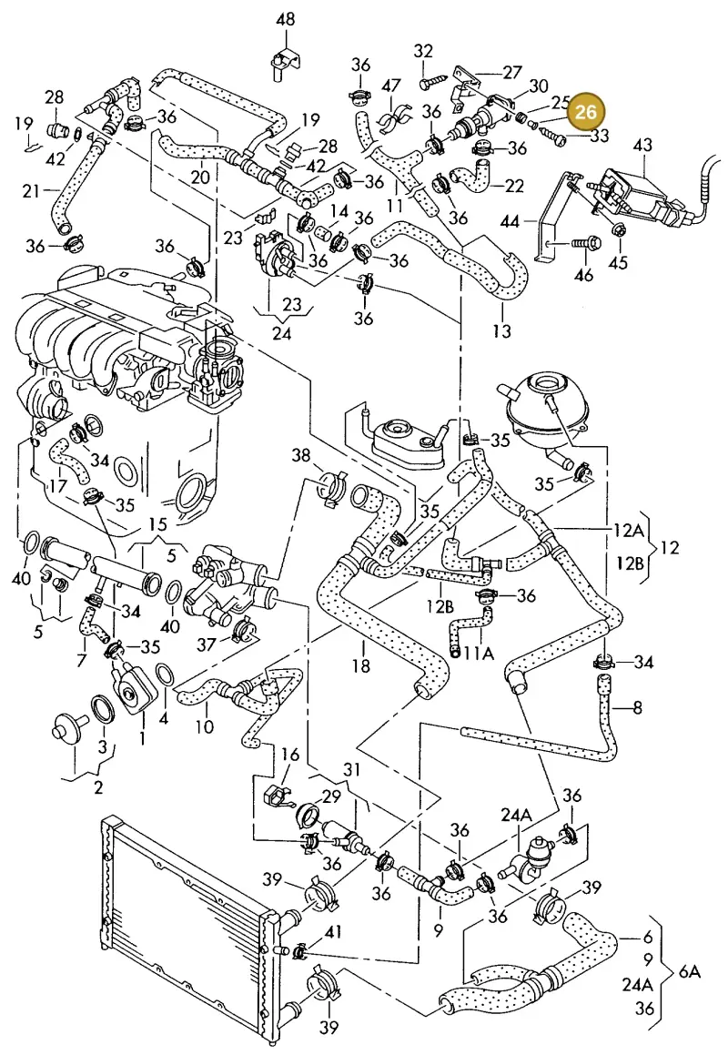 701820998 — Volkswagen Transporter            96 (1996-1996) diagram 179121650, position 26