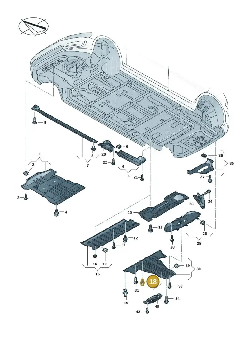 701867299 — Volkswagen ID.4 Pro (2020-2023) diagram 11a825000, position 18