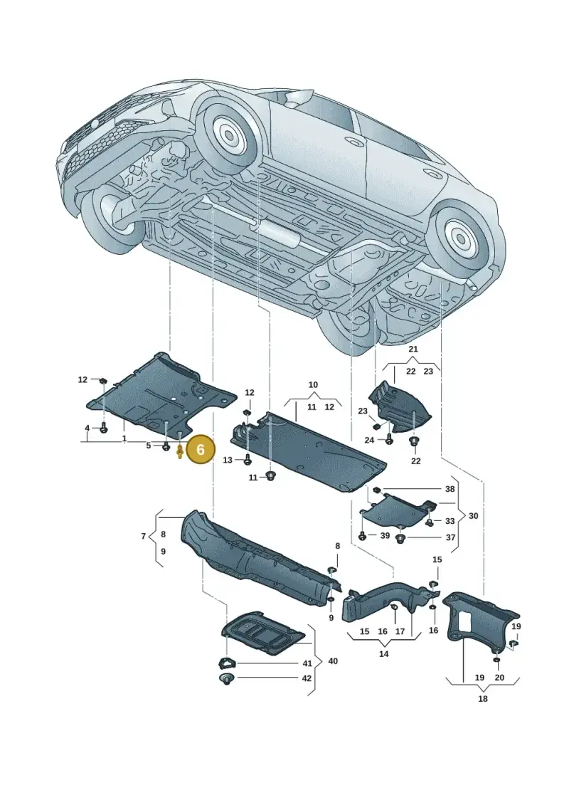 701867299 — Volkswagen Taigo (2021-2024) diagram 2f0825000, position 6