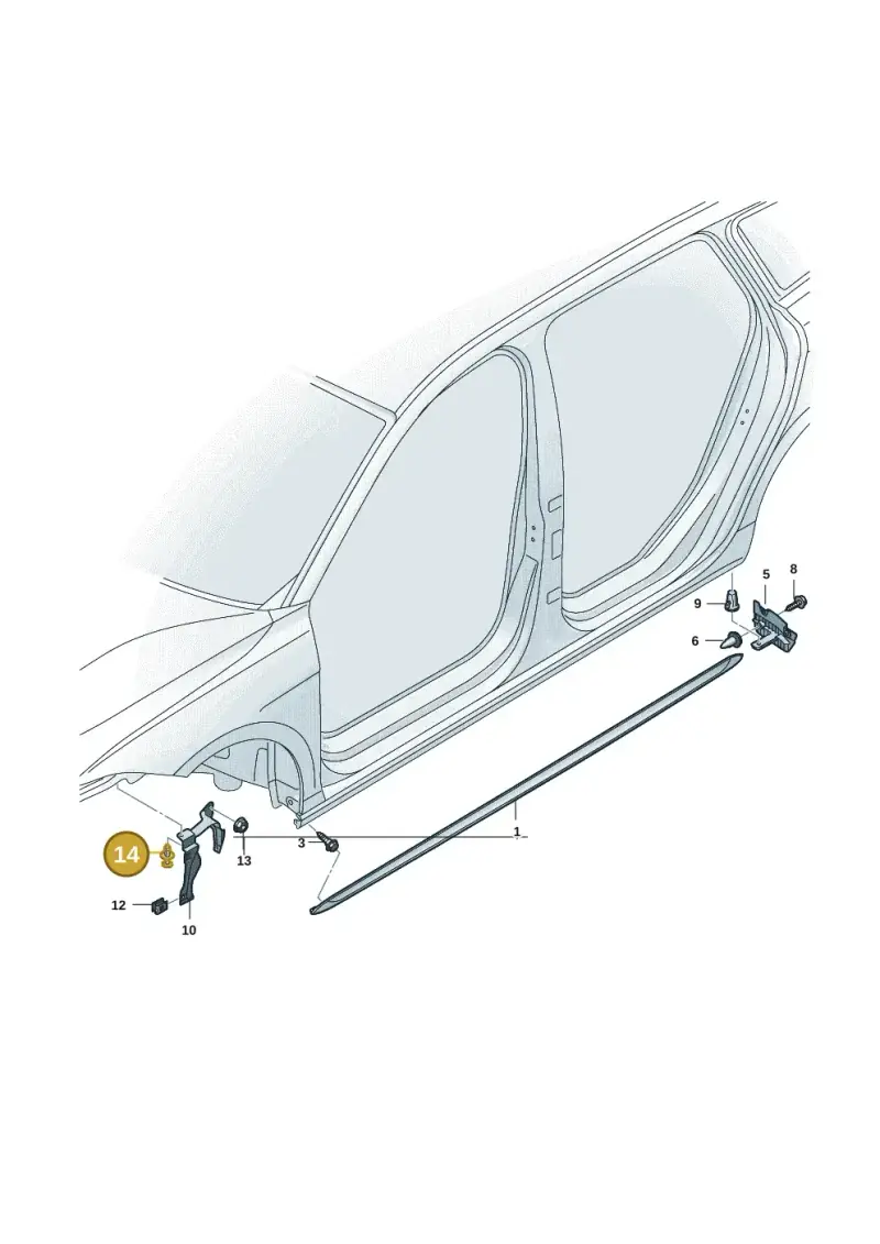 701867299 — Volkswagen Passat estate (2023-) diagram 3j0853150, position 14