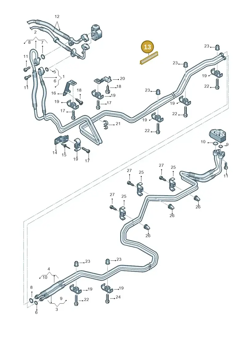701947149A — Volkswagen TRANSPORTER GESCHL.    08 (2007-) diagram 410820350, position 13
