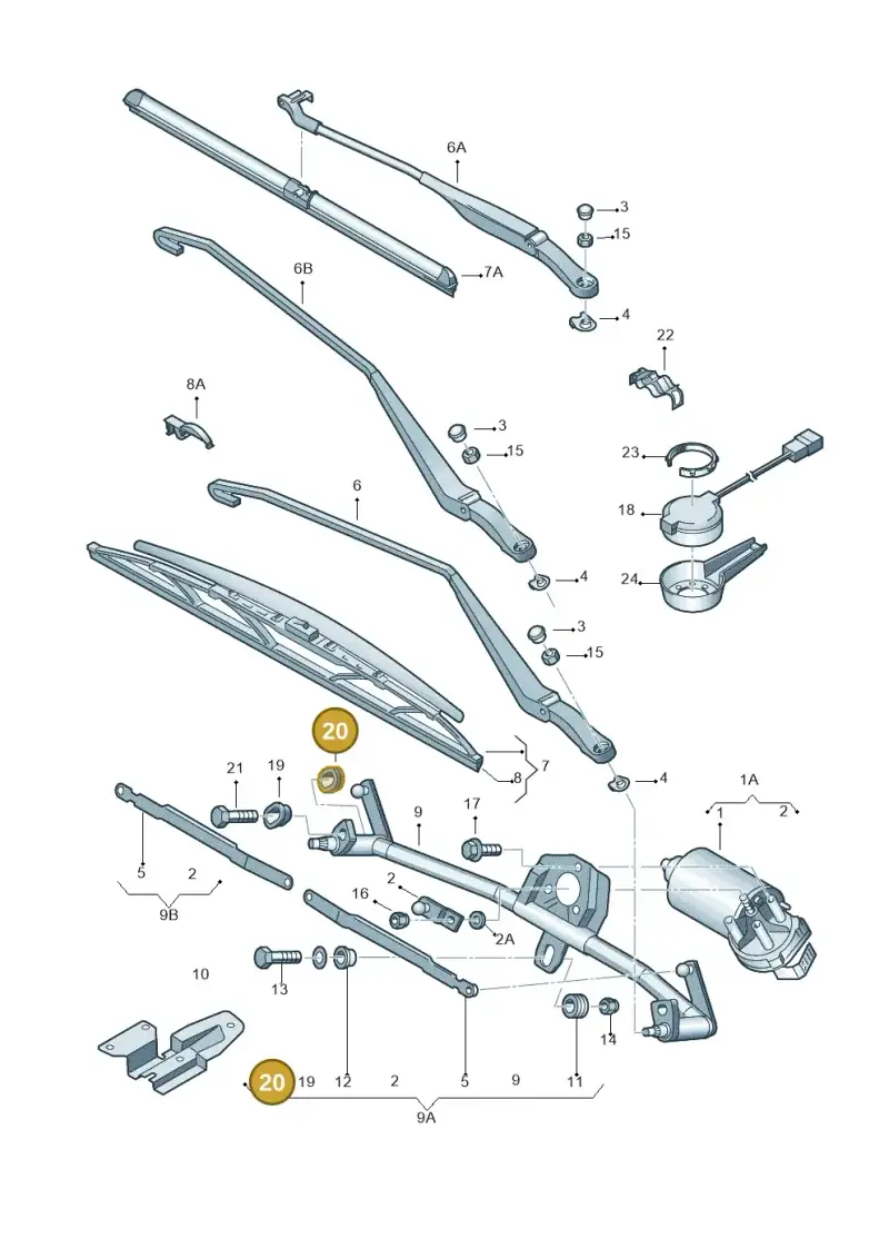 701955754 — Volkswagen Polo (2011-2014) diagram 253955000, position 20