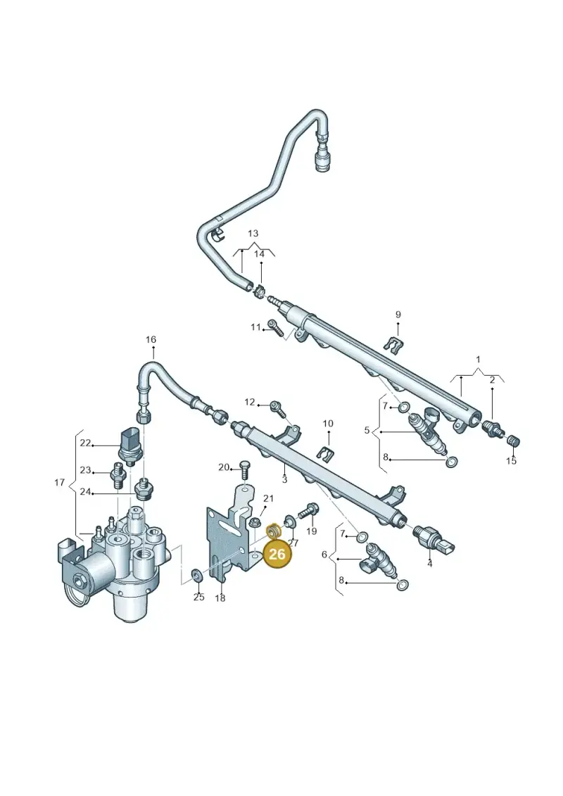 701955754 — Volkswagen Caddy panel van (2008-2010) diagram 443133450, position 26