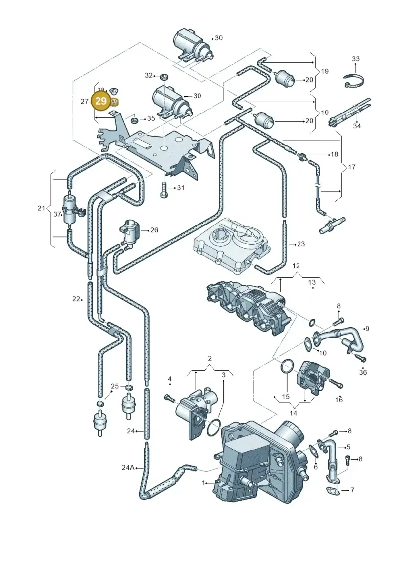 701955754 — Volkswagen Caravelle (2015-2019) diagram 732131600, position 29